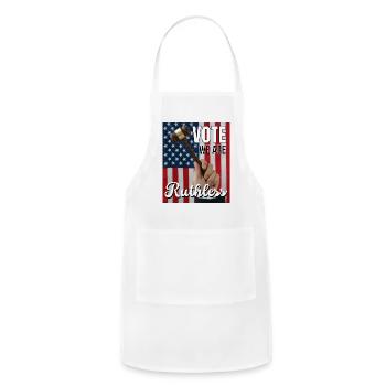 Vote Women We are Ruthless - Adjustable Apron - white - Front - Julia (174cm)