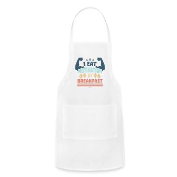 Motivation motivate career positive gift - Adjustable Apron - white - Front - Julia (174cm)