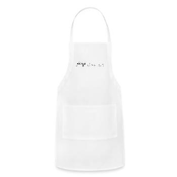 Camping Trailer Caravan Icons - Adjustable Apron - white - Front - Julia (174cm)