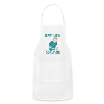 Tummy Ache Survivor - Adjustable Apron - white - Front - Julia (174cm)