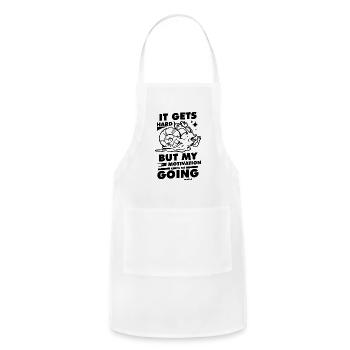 Motivation motivate career positive gift - Adjustable Apron - white - Front - Julia (174cm)