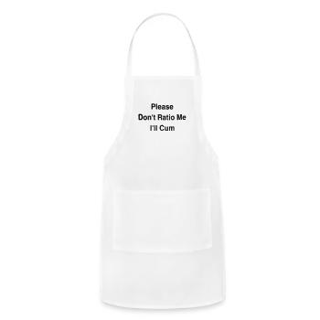 Don't Bu.lly Me I will C.u.m Shirt - Adjustable Apron - white - Front - Julia (174cm)