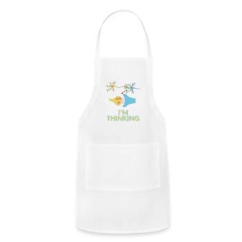 I'm Thinking Synapse - Neuroscience - Adjustable Apron - white - Front - Julia (174cm)