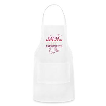 Simply distracted by astronauts - Adjustable Apron - white - Front - Julia (174cm)