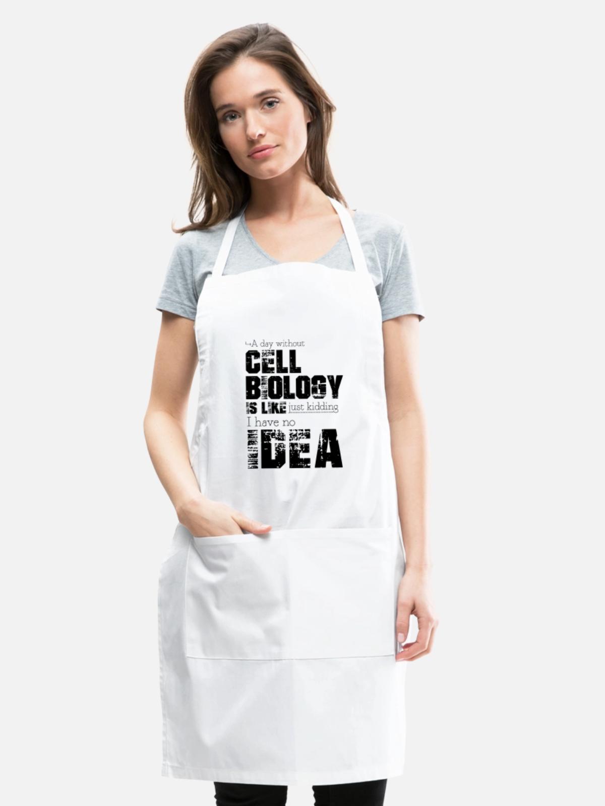 Cell biology - Adjustable Apron - white - Front - Julia (174cm)