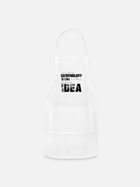 Criminology - Adjustable Apron - white