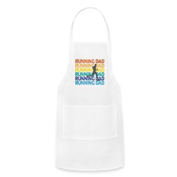 Running Dad funny running dad - Adjustable Apron - white - Front - Julia (174cm)