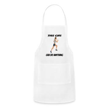 Running Girl - Adjustable Apron - white - Front - Julia (174cm)