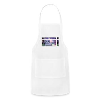 Cat Model - Adjustable Apron - white - Front - Julia (174cm)