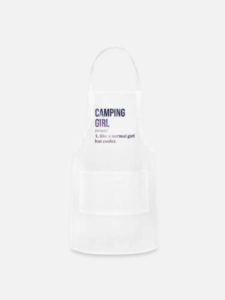 Camping tumblr - Adjustable Apron - white