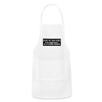 RESPECT MY TRANS HOMIES - Adjustable Apron - white - Front - Julia (174cm)