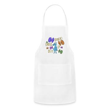 STUPID PEACE OF SHIT - Adjustable Apron - white - Front - Julia (174cm)