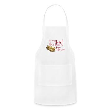My Mom Died amp All I Got Was This Free Churro - Adjustable Apron - white - Front - Julia (174cm)