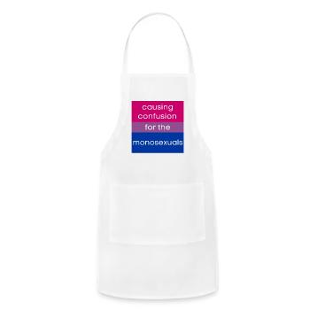 Causing Confusion For The Monosexuals - Adjustable Apron - white - Front - Julia (174cm)