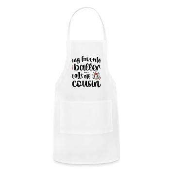 My Favorite Baseball Player Calls Me Baseball - Adjustable Apron - white - Front - Julia (174cm)