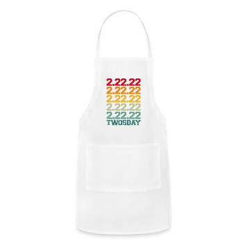 33506 Twosday February 22 2022 2 22 22 - Adjustable Apron - white - Front - Julia (174cm)