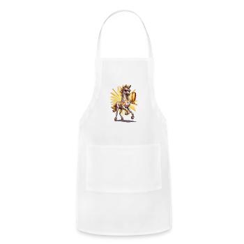 Horse With Trophy Wearing Sunglasses Equestrian - Adjustable Apron - white - Front - Julia (174cm)
