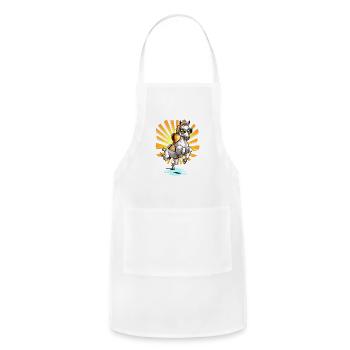 Horse With Trophy Wearing Sunglasses Equestrian - Adjustable Apron - white - Front - Julia (174cm)