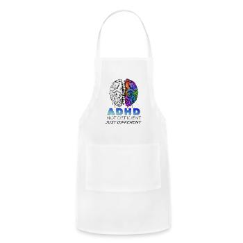 ADHD DIFFERENT - Adjustable Apron - white - Front - Julia (174cm)