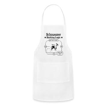 Schnauzer Barking Logic - Adjustable Apron - white - Front - Julia (174cm)