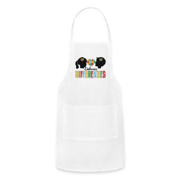 Embrace Differences Autism - Adjustable Apron - white - Front - Julia (174cm)