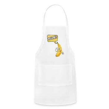 Yellow Banana - Adjustable Apron - white - Front - Julia (174cm)