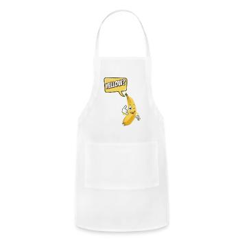 Yellow Banana - Adjustable Apron - white - Front - Julia (174cm)