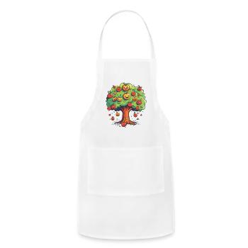 Apples Tree Fruit Orchard Apple Picking Cute - Adjustable Apron - white - Front - Julia (174cm)