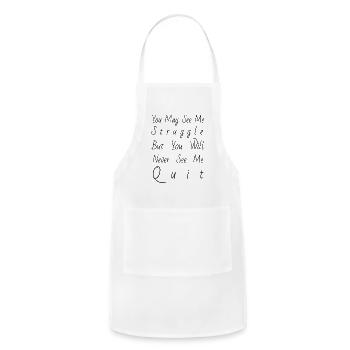 Inspirational and motivational sayings, Motivation - Adjustable Apron - white - Front - Julia (174cm)