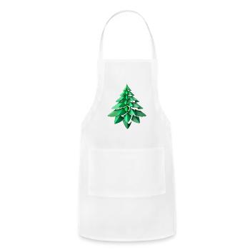 fractal green tree6 - Adjustable Apron - white - Front - Julia (174cm)