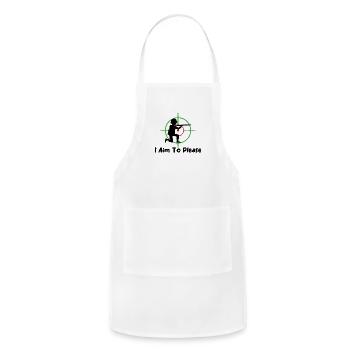 I Aim To Please - Adjustable Apron - white - Front - Julia (174cm)