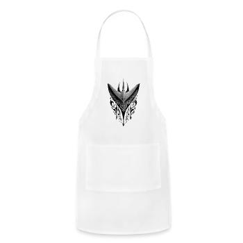 Black and White Stingray - Adjustable Apron - white - Front - Julia (174cm)