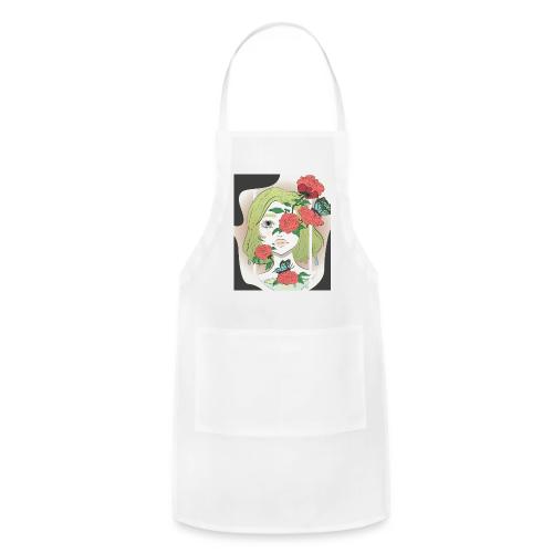 Girl with Rose Vine - Adjustable Apron