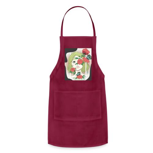 Girl with Rose Vine - Adjustable Apron