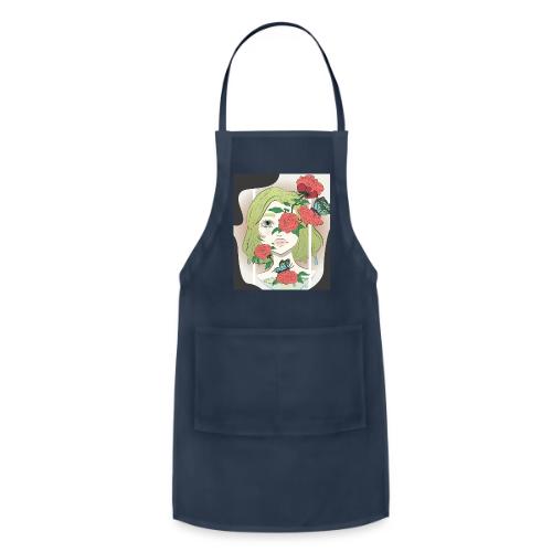 Girl with Rose Vine - Adjustable Apron