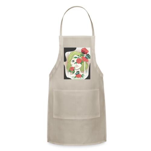 Girl with Rose Vine - Adjustable Apron