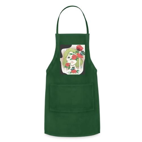 Girl with Rose Vine - Adjustable Apron