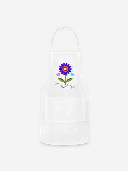 LGBTQ Flower - Adjustable Apron - white