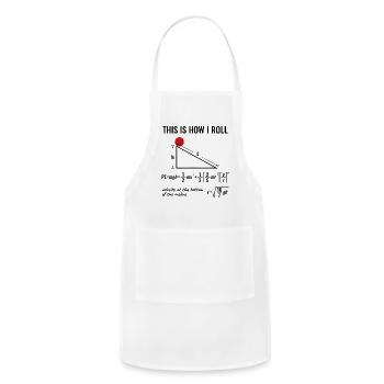 Physicist Physics Velocity Equation This How I Rol - Adjustable Apron - white - Front - Julia (174cm)