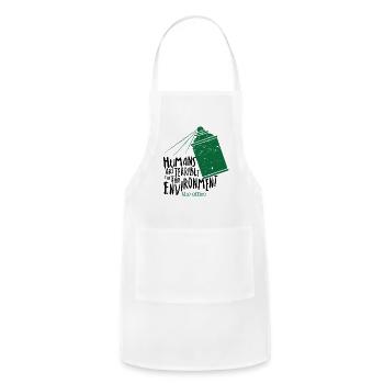 The Office Humans Are Terrible for the Environment - Adjustable Apron - white - Front - Julia (174cm)