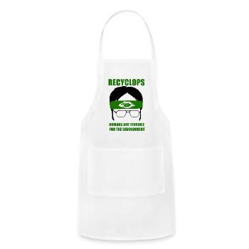 The Office Recyclops - Adjustable Apron - white - Front - Julia (174cm)
