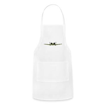 Retro Warplane A10 Thunderbolt Warthog Plane Fight - Adjustable Apron - white - Front - Julia (174cm)