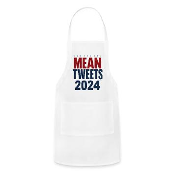 Mean Tweets 2024 Funny Election Trump - Adjustable Apron - white - Front - Julia (174cm)