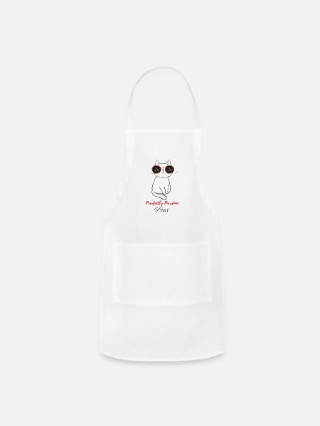 Purrfectly Pawsome Style - Adjustable Apron - white