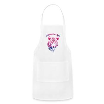 Straight as a Bi Bisexual Sayings Bi Pride - Adjustable Apron - white - Front - Julia (174cm)
