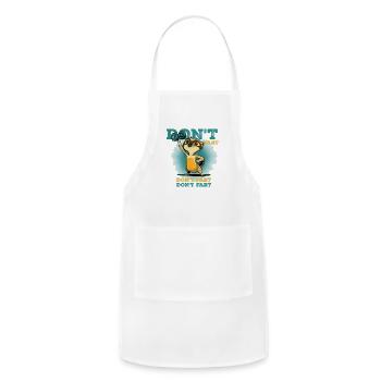 Dont Fart Funny Fitness Gym Workout - Adjustable Apron - white - Front - Julia (174cm)