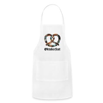 Oktoberfest Giant Pretzel - Adjustable Apron - white - Front - Julia (174cm)