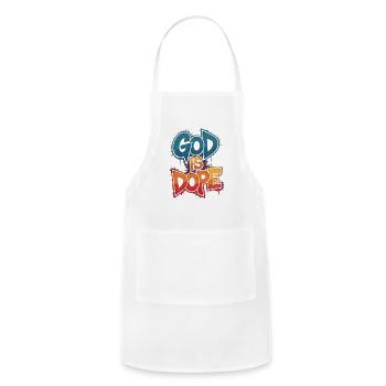 God is Dope - Adjustable Apron - white - Front - Julia (174cm)