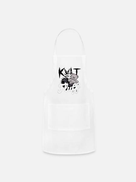 Kvlt Fluff - Adjustable Apron - white
