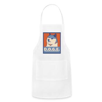 DOGE Department of Government Efficiency - Adjustable Apron - white - Front - Julia (174cm)